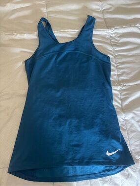 Nike Teal Blue Scoop-Neck Athletic Tank